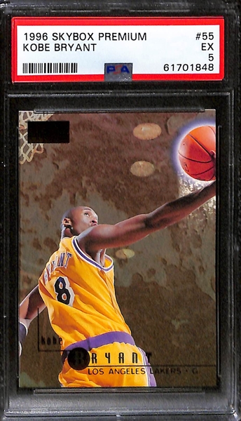 Lot of (4) 1996 Kobe Bryant PSA Graded Rookies w. 1996 Stadium Club Rookies 2 PSA 9