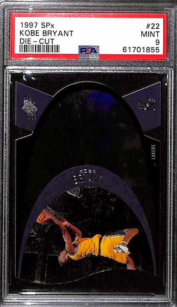 Lot of (2) PSA Graded 1997 Kobe Bryant Cards w. 1997 Fleer Rookie Rewind PSA 10!