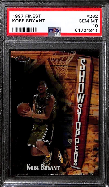 1997 Topps Generations and 1997 Finest Kobe Bryant PSA 10 Gem Mint Cards