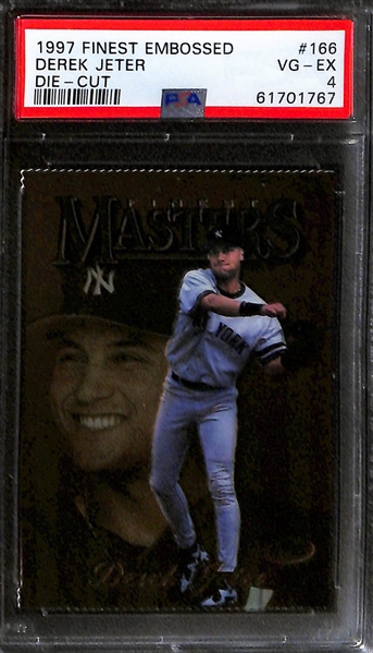 Lot of (6) PSA Graded Derek Jeter Cards w 1996 Select Certified Red PSA 8