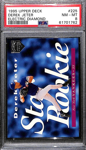 Lot of (6) PSA Graded Derek Jeter Cards w 1996 Select Certified Red PSA 8