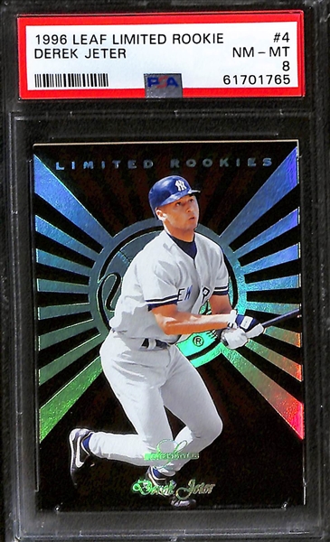 Lot of (6) PSA Graded Derek Jeter Cards w 1996 Select Certified Red PSA 8