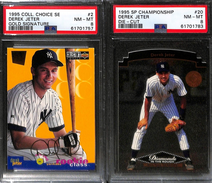 Lot of (4) PSA Graded Derek Jeter Cards w. 1996 Ultra Gold Medallion PSA 9