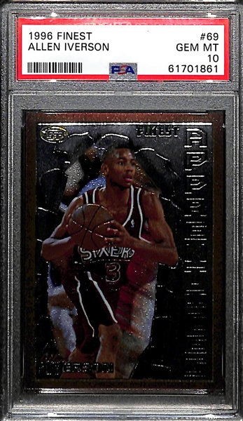 1996 Finest Allen Iverson PSA 10