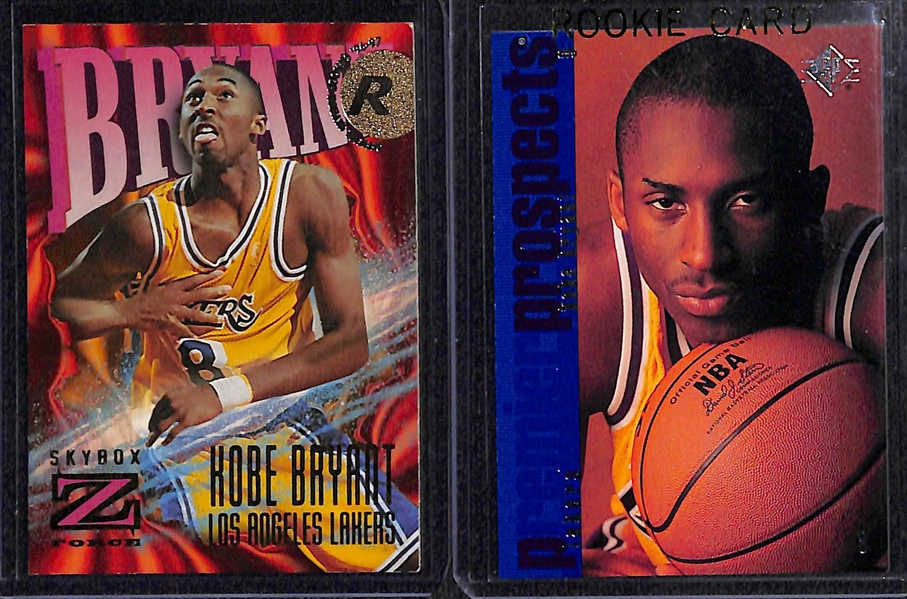 Lot of (6) Mostly Rookies Kobe Bryant Basketball Cards