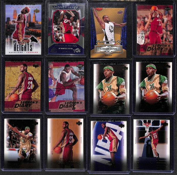 Lot of (20) LeBron James Mostly Rookie Basketball Cards w. 2003-04 Upper Deck City Heights  