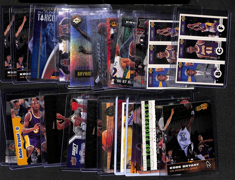 Lot of (22) Kobe Bryant Basketball Cards w. (10) Rookies!