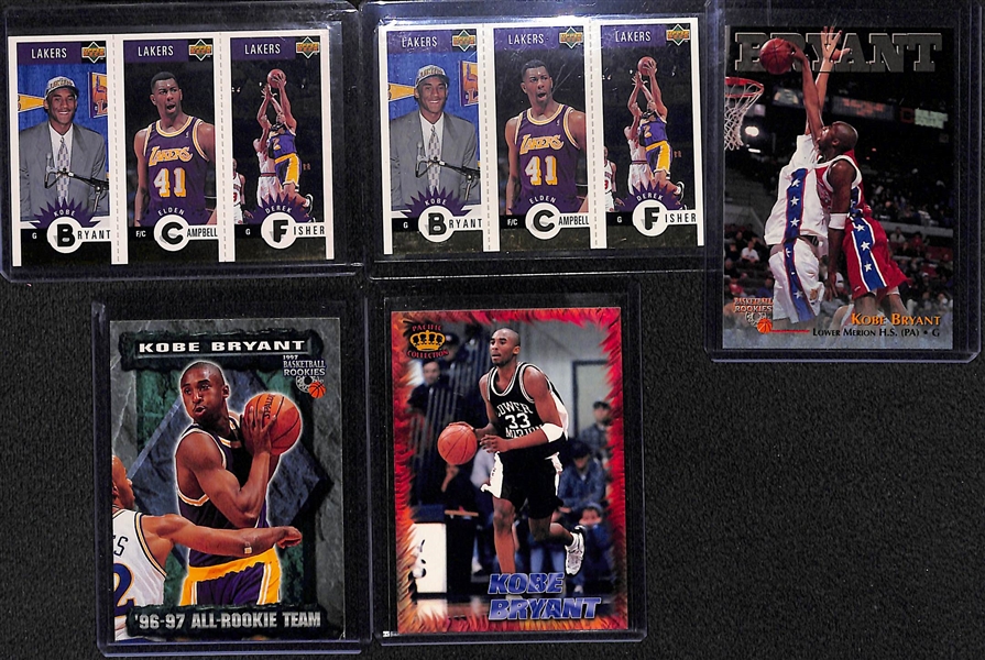Lot of (22) Kobe Bryant Basketball Cards w. (10) Rookies!