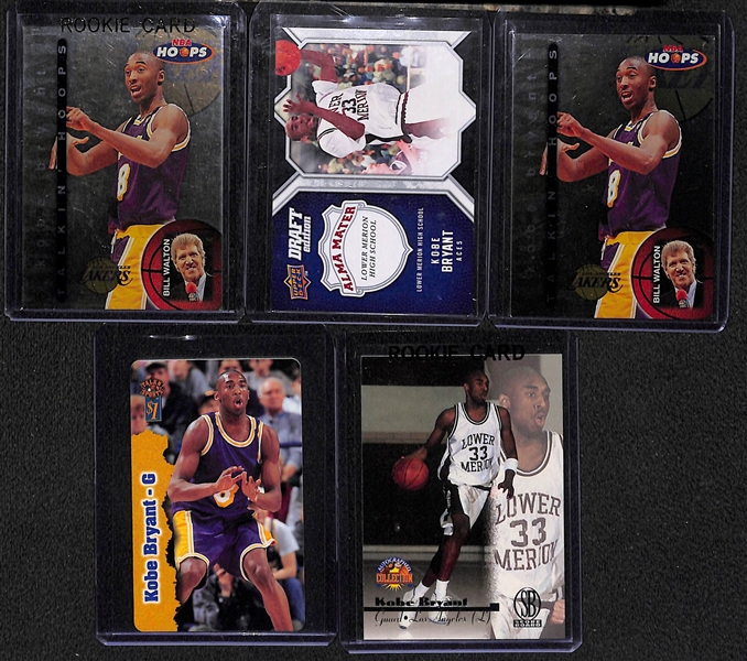 Lot of (22) Kobe Bryant Basketball Cards w. (10) Rookies!