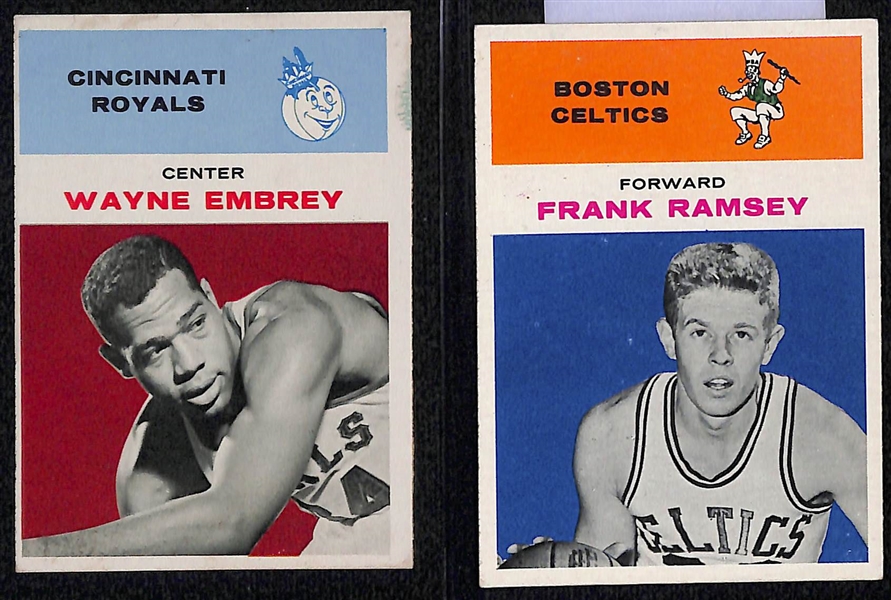 Lot of (8) 1961-62 Fleer Basketball Cards 