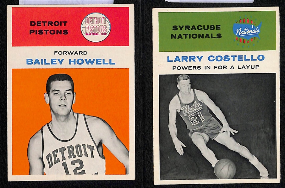Lot of (8) 1961-62 Fleer Basketball Cards 
