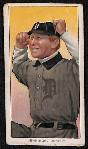  Lot of (3) T206 Hall of Famer Cards w. Hughie Jennings (Both Hands)