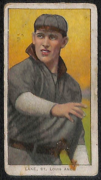 Lot of (4) T206 Cards w. 3-Fingered Brown (Chicago Shirt)