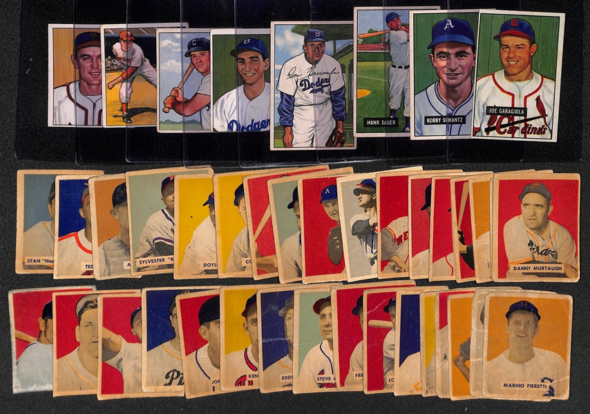 Lot of (43) 1949-1952 Bowman Baseball Cards w. 1951 Joe Garagiola Rookie Card