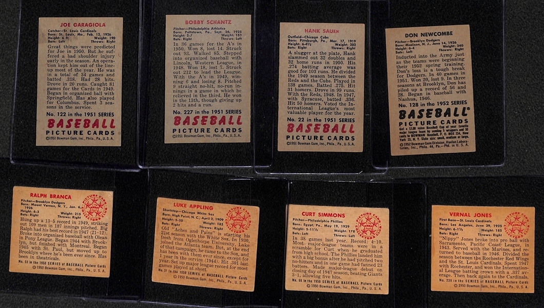 Lot of (43) 1949-1952 Bowman Baseball Cards w. 1951 Joe Garagiola Rookie Card