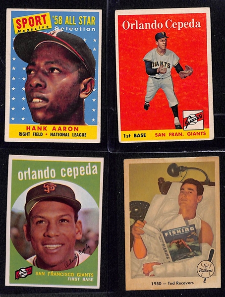 Lot of (22) Bowman/Topps/Fleer/Diamond Stars Baseball Star Cards from 1935-1959 w. 1952 Topps Robin Roberts 