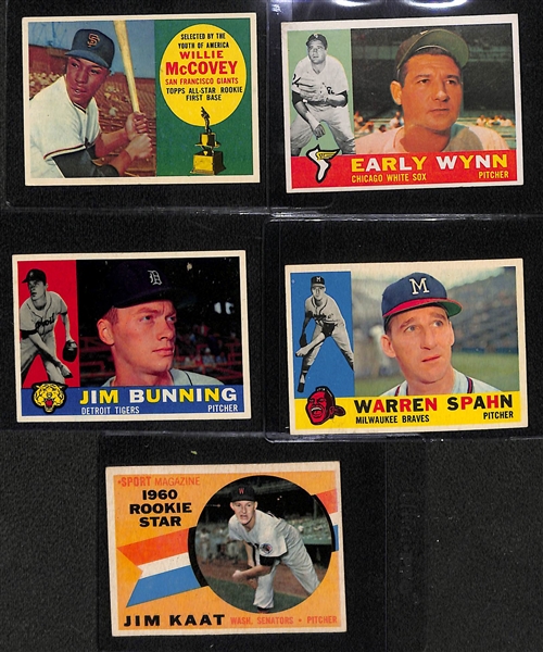Lot of (12) 1960 Topps Baseball Cards w. Willie McCovey Rookie Card