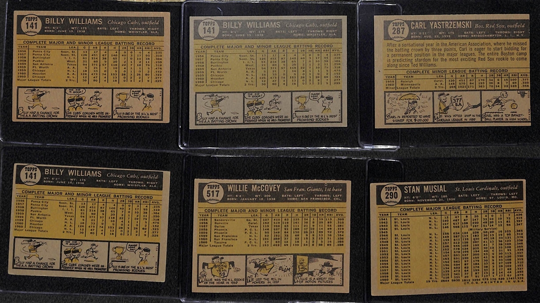 Lot of (11) 1961 Topps Cards w. (3) Billy Williams Rookie Cards