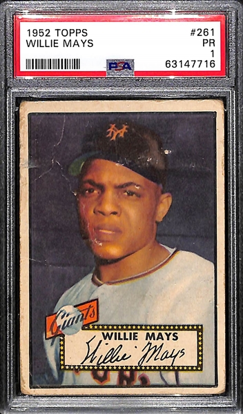 1952 Topps Willie Mays #261 Graded PSA 1