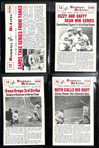 1960 Nu-Card Baseball Hi-Lites Complete Set of 72 Cards