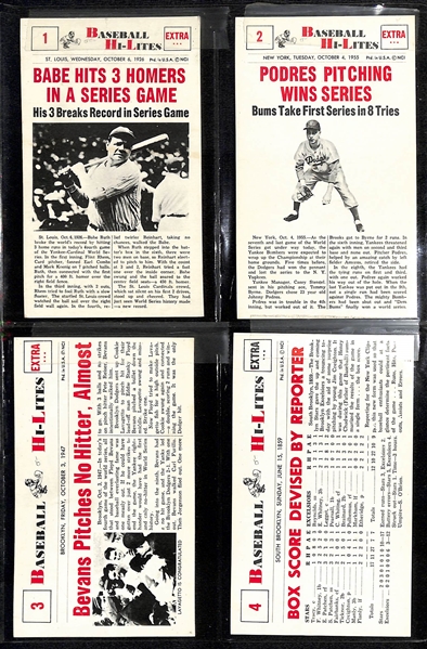 1960 Nu-Card Baseball Hi-Lites Complete Set of 72 Cards