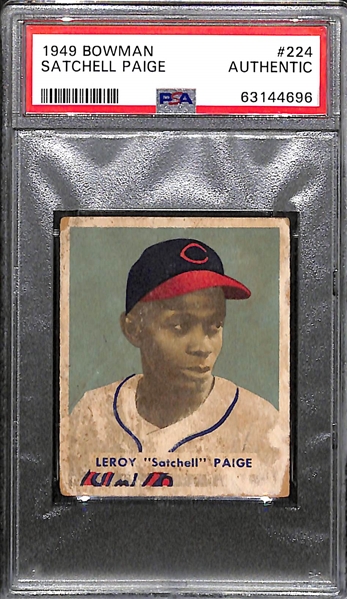 1949 Bowman Satchell Paige #224 Rookie Card Graded PSA Authentic