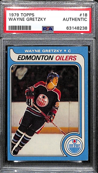 1979-80 Topps Wayne Gretzky Rookie Card #18 Graded PSA Authentic