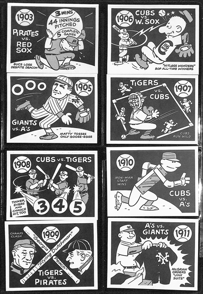  1967 Black & White Fleer Laughlin World Series Complete Set of 64 Cards w. (4) Babe Ruth Cards