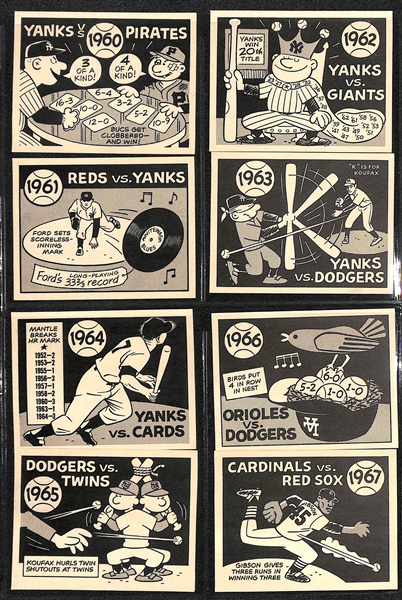  1967 Black & White Fleer Laughlin World Series Complete Set of 64 Cards w. (4) Babe Ruth Cards