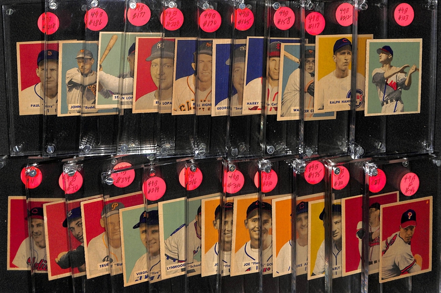 Lot of (21) 1949 Bowman Baseball Cards (Many High-Quality) w. Robin Roberts Rookie, Bob Feller, Lou Boudreau, Early Wynn, Luke Appling, +