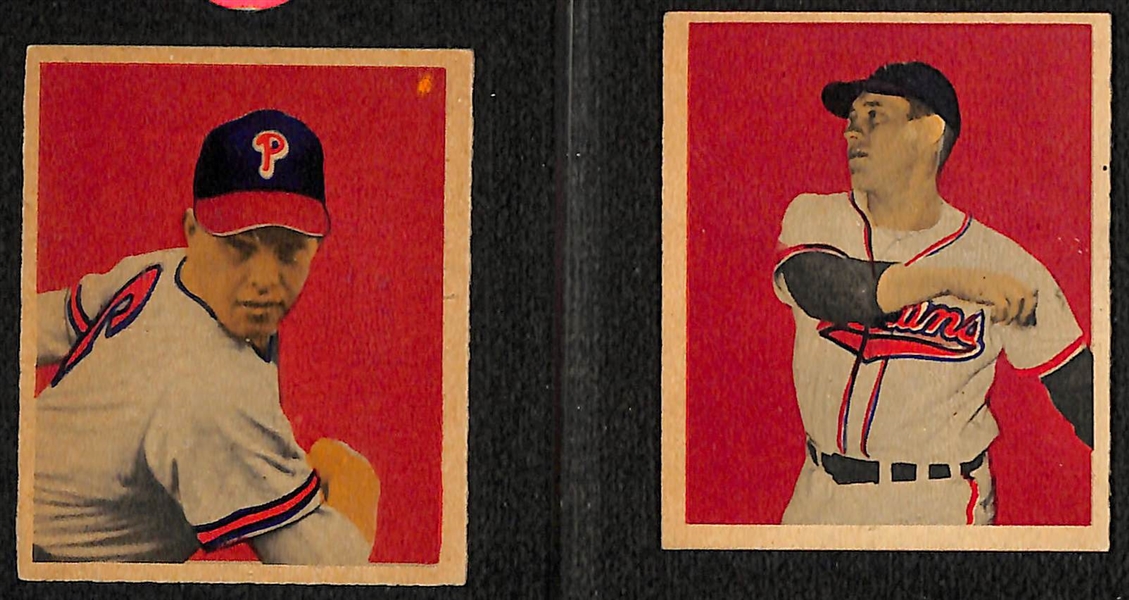 Lot of (21) 1949 Bowman Baseball Cards (Many High-Quality) w. Robin Roberts Rookie, Bob Feller, Lou Boudreau, Early Wynn, Luke Appling, +
