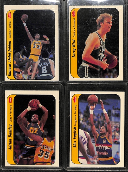 1986-87 Fleer Basketball Complete Sticker Set (11) w. BGS 5.5 Michael Jordan Rookie Sticker
