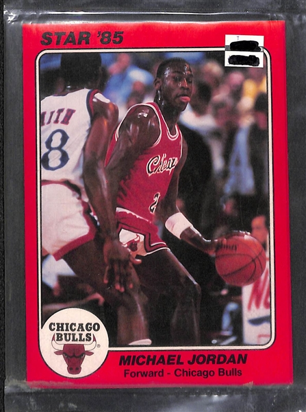 1984-85 Star 5 x 7 Chicago Bulls Sealed Team Bag Set w/ Michael Jordan 