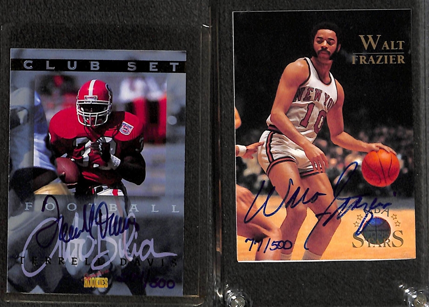 Autograph and Memorabilia Lot Featuring Joe Montana, Jerry Rice Dual Signed Card, and 1982 Glacier Pilots Mark McGwire 