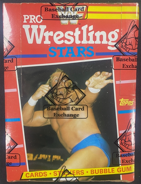 1985 Topps WWF Pro Wrestling Stars BBCE Sealed Wax Box (Hulk Hogan Rookie Year)