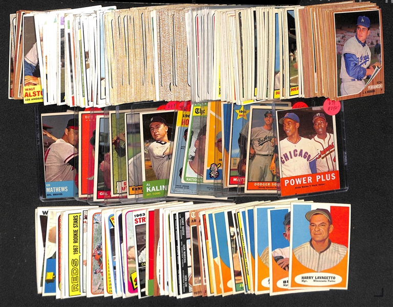 Lot of Over (300) 1960s Topps Baseball Cards w. Some Stars & Rookies