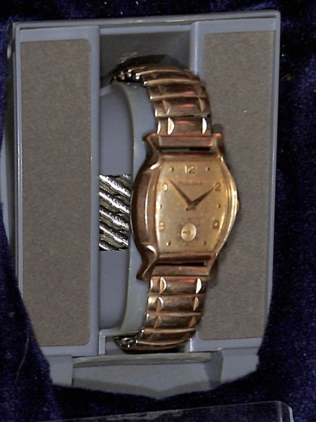 Bulova Watch Presented to Former Yankee Bill Short for His 1st Pro Shutout in 1956 (for the Monroe Sport in Class C Evangeline League) & Signed 1961 Topps Card