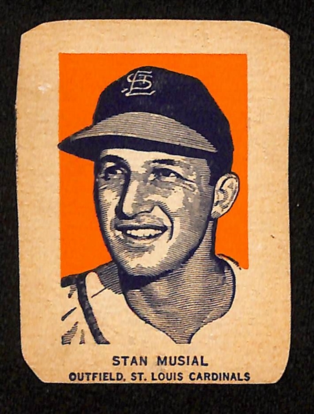 (8) 1952 Wheaties Hand Cut Baseball Cards - Musial, Berra, Campanella, Feller, Kiner, (2) Rizzuto, Lemon
