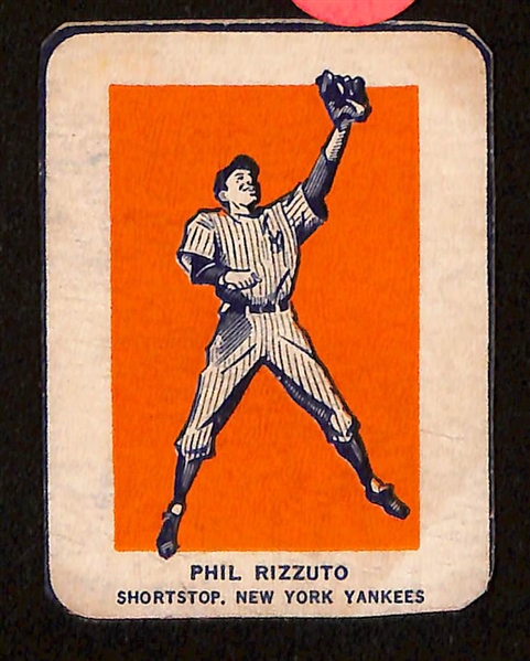 (8) 1952 Wheaties Hand Cut Baseball Cards - Musial, Berra, Campanella, Feller, Kiner, (2) Rizzuto, Lemon