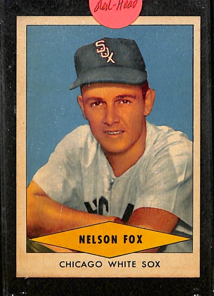 (6) 1954 Red Heart Cards w. Spahn, N. Fox, Schoendienst, Kiner, Kuehn, Lemon