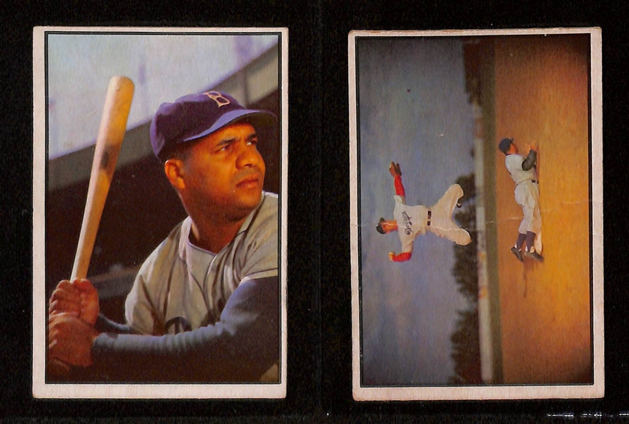 (14) Lower Grade 1950s Cards w. 1954 Bowman Mantle, (2) 1957 Topps Baseball Checklists,  and 1953 Bowman In-Action Pee Wee Reese