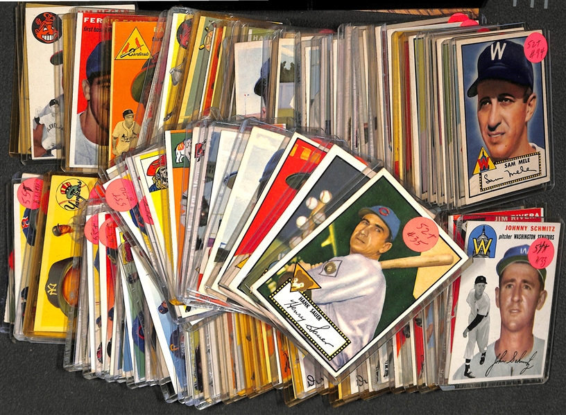 Lot of (95) 1952-1956 Topps w. 1952 Hank Sauer