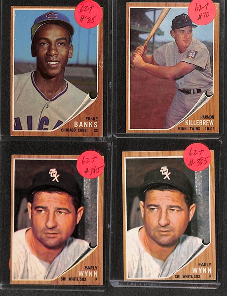 Lot of (55) 1961, (50) 1962 and (55) 1963 Topps Baseball w. 1961 Duke Snider