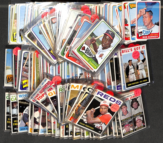 Lot of (170+) 1964 and 1965 Topps Baseball w. 1965 Hank Aaron