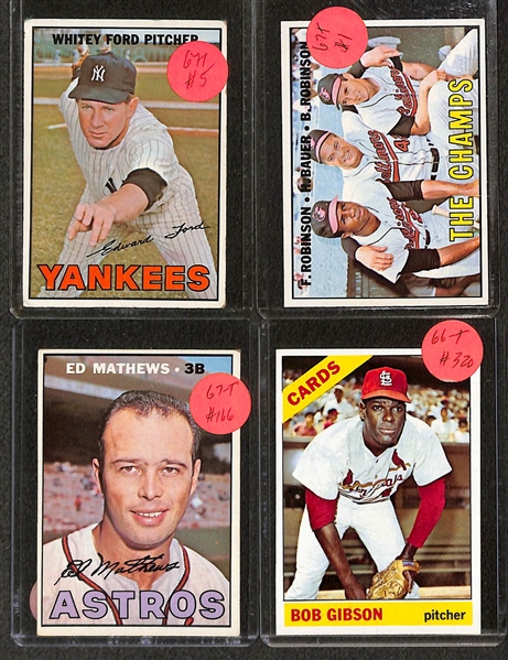Lot of (200+) 1966 and 1967 Topps Baseball 1966 & 1967 Bob Gibson