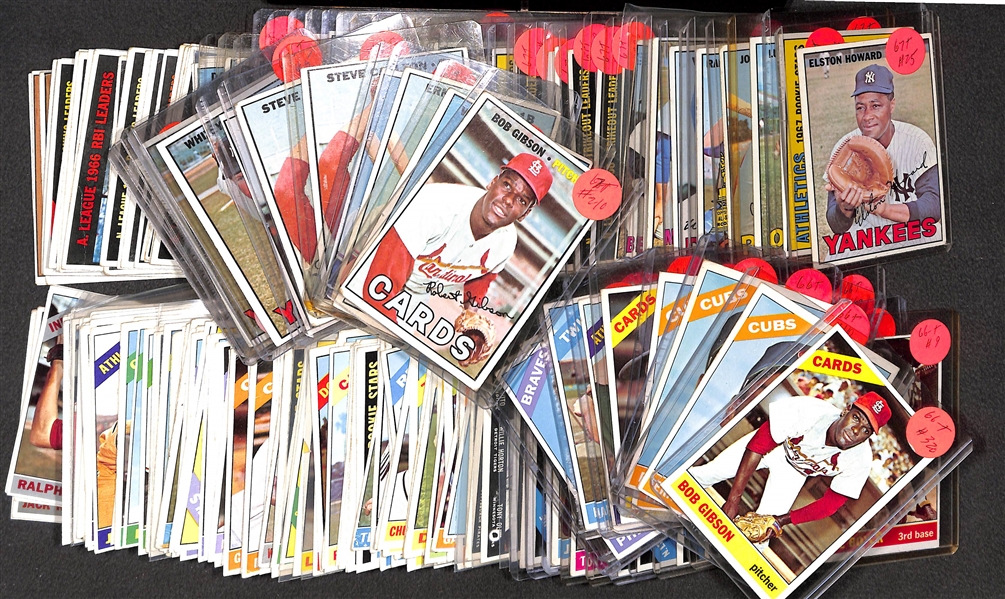 Lot of (200+) 1966 and 1967 Topps Baseball 1966 & 1967 Bob Gibson