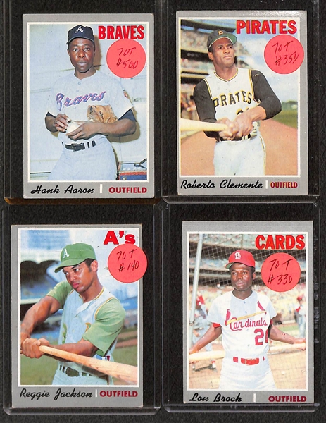 Lot of (250+) 1968-70 Topps Baseball w. 1968 Frank Robinson