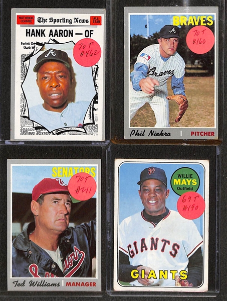 Lot of (250+) 1968-70 Topps Baseball w. 1968 Frank Robinson