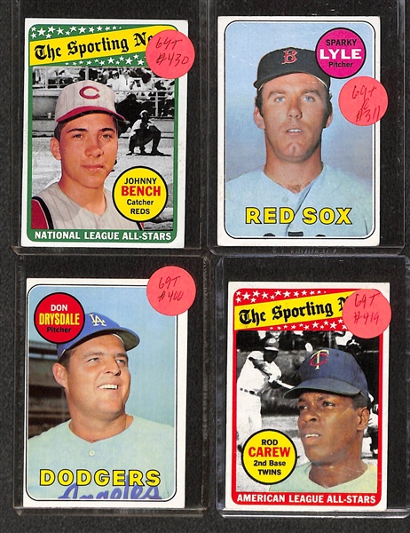 Lot of (250+) 1968-70 Topps Baseball w. 1968 Frank Robinson
