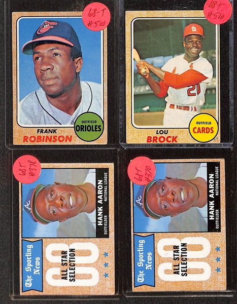 Lot of (250+) 1968-70 Topps Baseball w. 1968 Frank Robinson